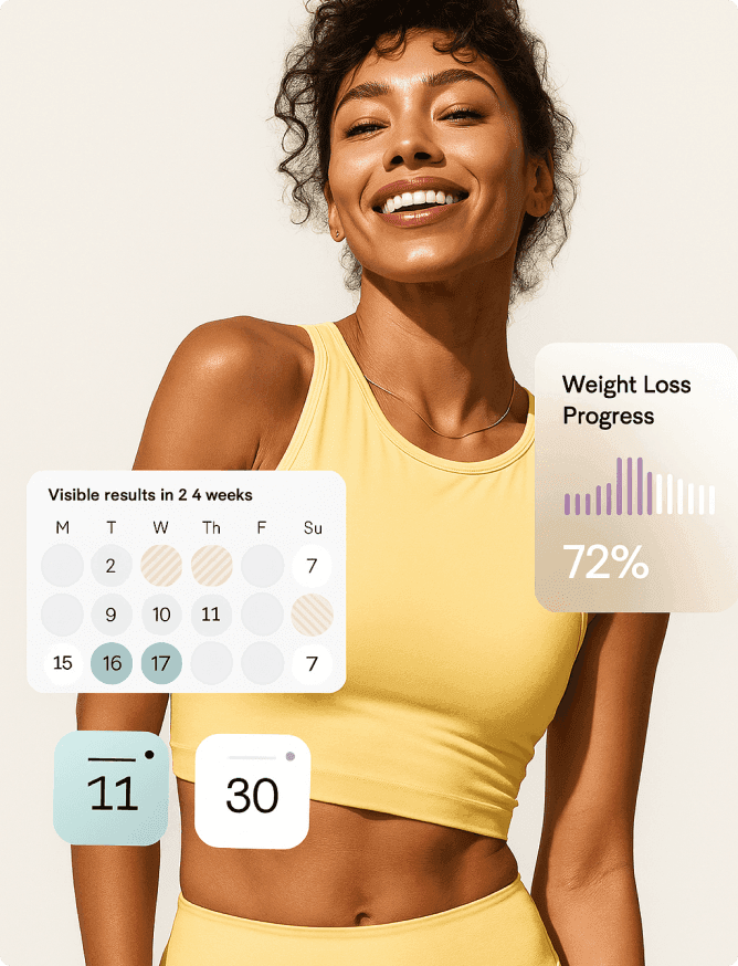 Heros customer showing weight-loss progress